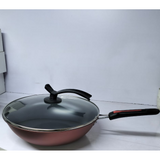 Non Stick Deep Frying Pan with Glass Lid Versatile Skillet for Sautéing, Frying, and Cooking