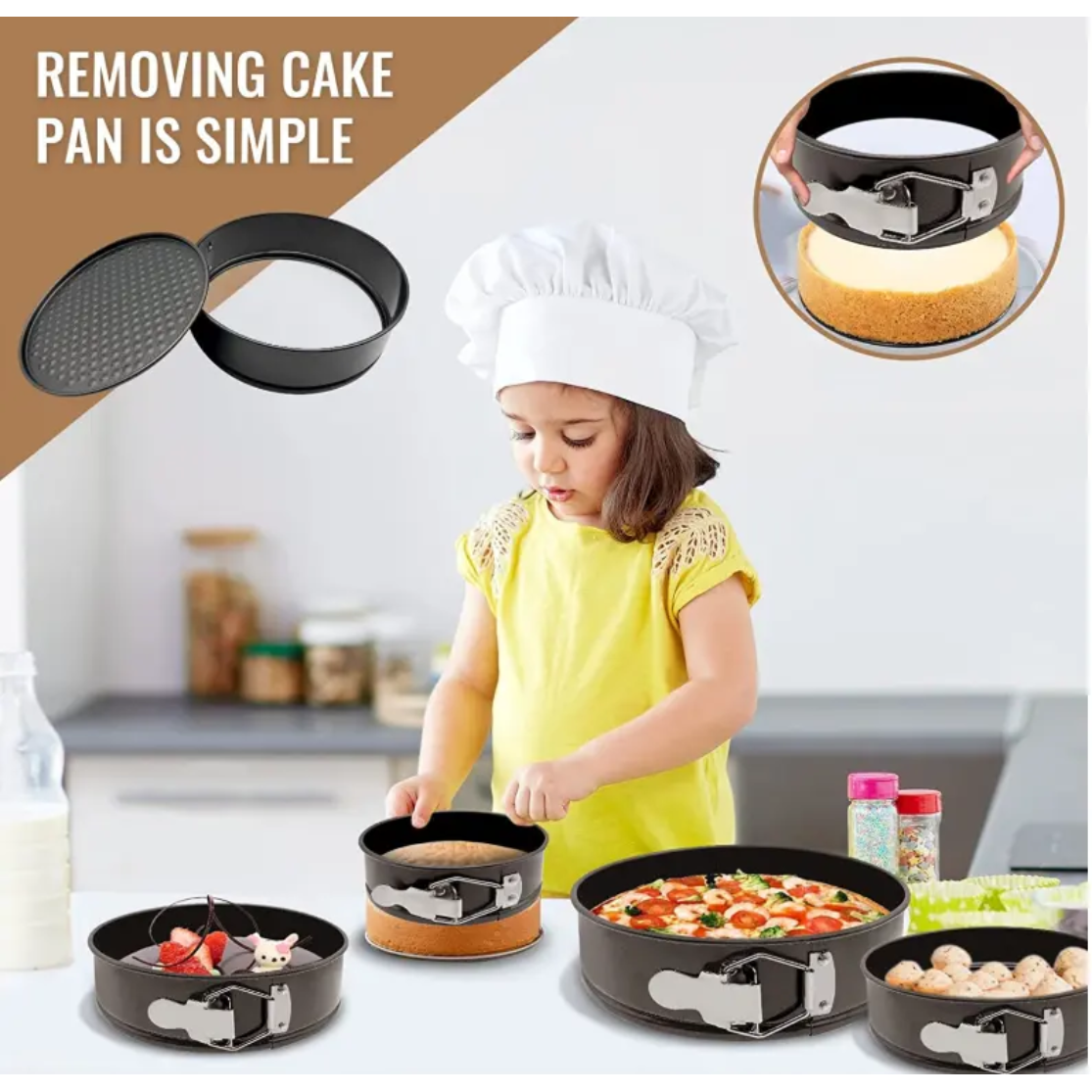 Non Stick Round Cake Mold Perfect for Baking Even & Easy Release Cakes
