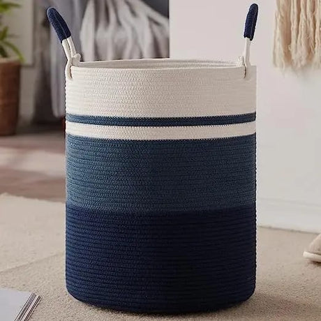 Non Woven Cotton Basket | Large Storage for Toys, Laundry, and Organization
