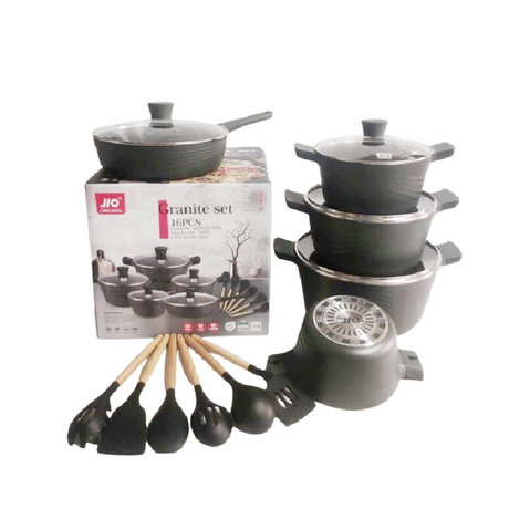 Nonstick Granite Cookware 16 Pcs Set