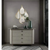 Nordic Decor Tear Drop Shaped Mirror Metal Frame Wall Hanging