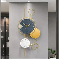 Nordic Luxury Wall Clock | Modern Iron Art Silent Design General Home - Decor Wall Clocks