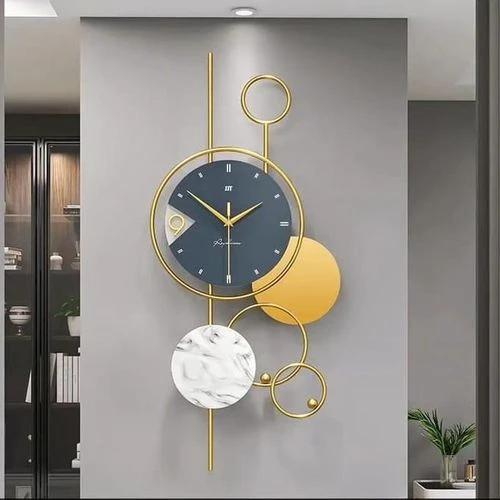 Nordic Luxury Wall Clock | Modern Iron Art Silent Design General Home - Decor Wall Clocks