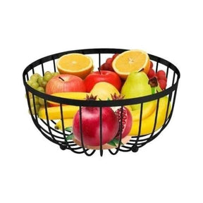 Nordic Minimalist Elegant Heavy Round Metal Fruit Basket kitchen and dinning Kitchen Counter & Beverage Station Organizers