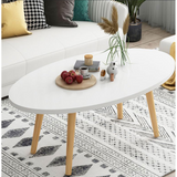 Nordic Oval Table Modern Minimalist Coffee & Side Table for Home & Office.