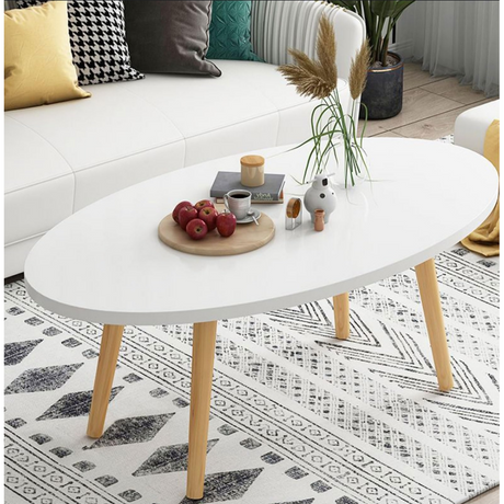 Nordic Oval Table Modern Minimalist Coffee & Side Table for Home & Office.