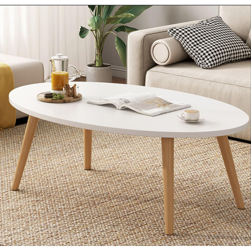 Nordic Oval Table Modern Minimalist Coffee & Side Table for Home & Office.