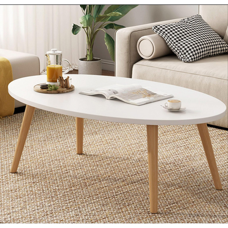 Nordic Oval Table Modern Minimalist Coffee & Side Table for Home & Office.