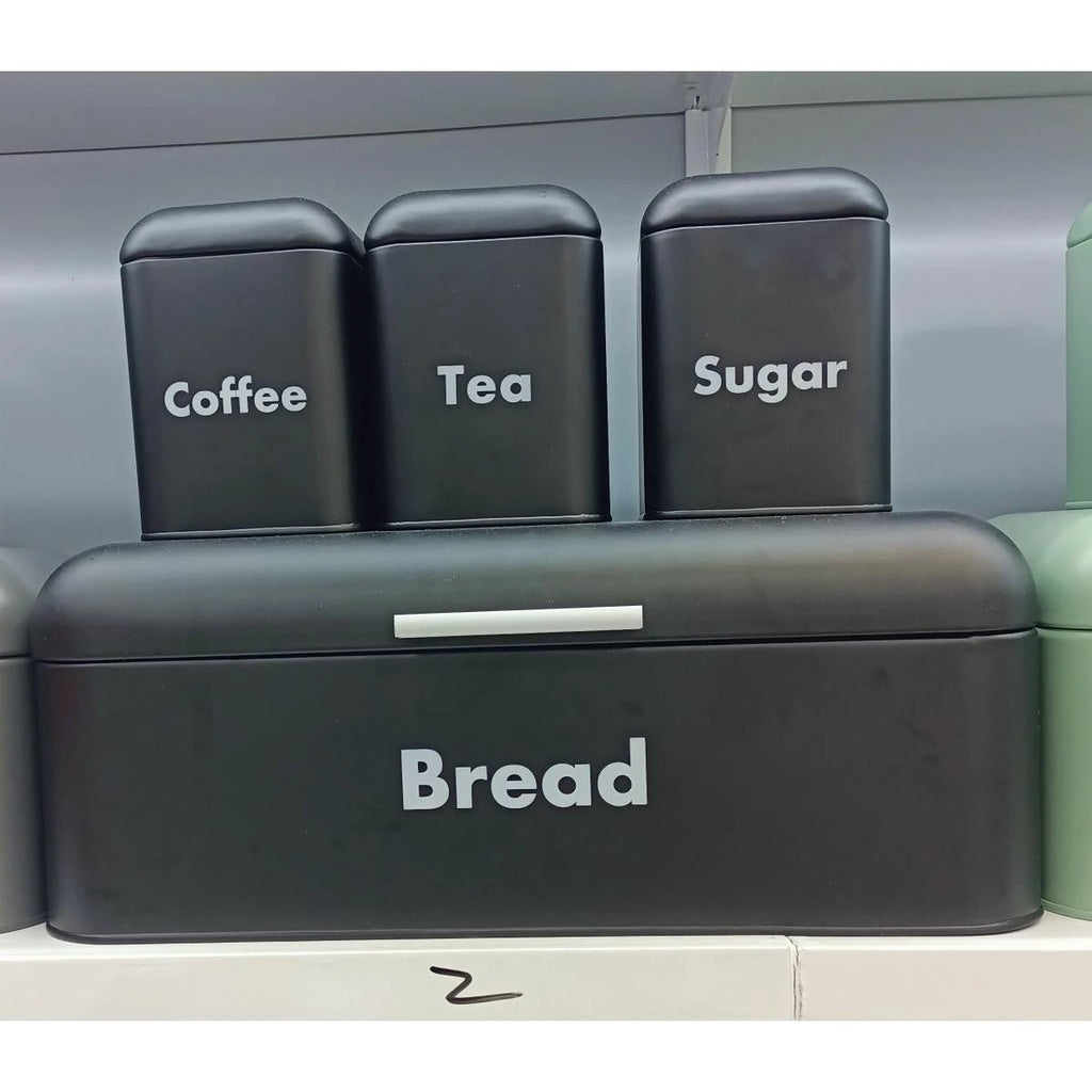 Nordic Style Bread Bin with 3 Canister Set for Multipurpose Kitchen Storage – Large Capacity Kitchen organiser Bread Boxes & Bags