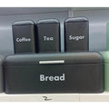 Nordic Style Bread Bin with 3 Canister Set for Multipurpose Kitchen Storage – Large Capacity Kitchen organiser Bread Boxes & Bags