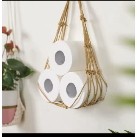 Nordic Style Hanging Cotton Rope Roll Paper Holder