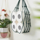 Nordic Style Hanging Cotton Rope Roll Paper Holder Elegant & Minimalist Design Bathroom Accessories Toilet Paper Holders