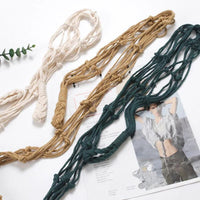 Nordic Style Hanging Cotton Rope Roll Paper Holder Elegant & Minimalist Design Bathroom Accessories Toilet Paper Holders