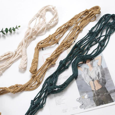 Nordic Style Hanging Cotton Rope Roll Paper Holder Elegant & Minimalist Design Bathroom Accessories Toilet Paper Holders
