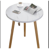 Nordic Style Round Coffee Table Minimalist Black & White Side Table, Big Size 50x52cm