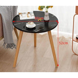 Nordic Style Round Coffee Table Minimalist Black & White Side Table, Big Size 50x52cm