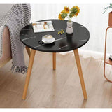 Nordic Style Round Coffee Table Minimalist Black & White Side Table, Big Size 50x52cm