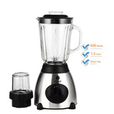 Nunix AK-500 2in1 Blender | 500W Power with 1.5L Glass Jug & Stainless Steel Blades | Multi-Speed Settings