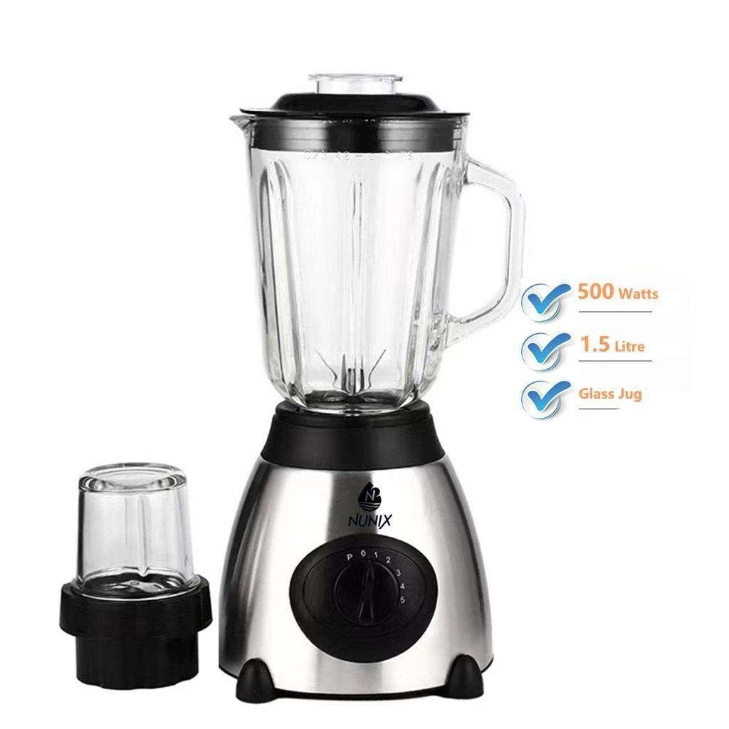 Nunix AK-500 Glass Jar Blender High Performance Kitchen Appliance Kitchen Gadgets Food Mixers & Blenders