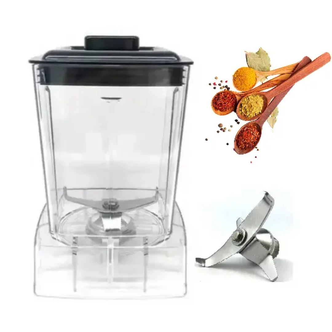 Nunix PB-02 Commercial Blender 2L, 1500W, 6 Stainless Steel Blades, 2-in-1 High-Speed Blender. Food Blenders