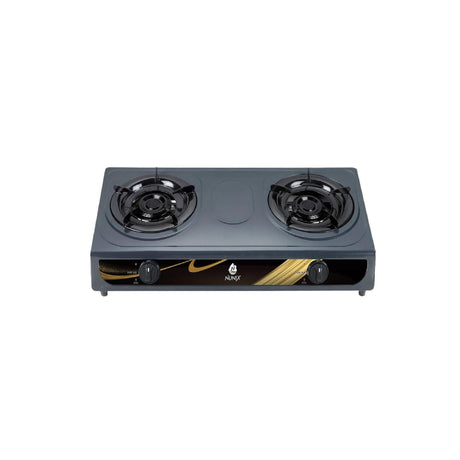 Nunix TwoBurner Auto Ignition Gas Stove,high efficiency burners, Stainless steel double tops,high heat output, Outdoor cooking, Camping cookware.