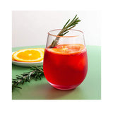 Oval Glass Clear 6pc Stemless Wine Glass Tumblers 500ml