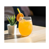 Oval Glass Clear 6pc Stemless Wine Glass Tumblers 500ml