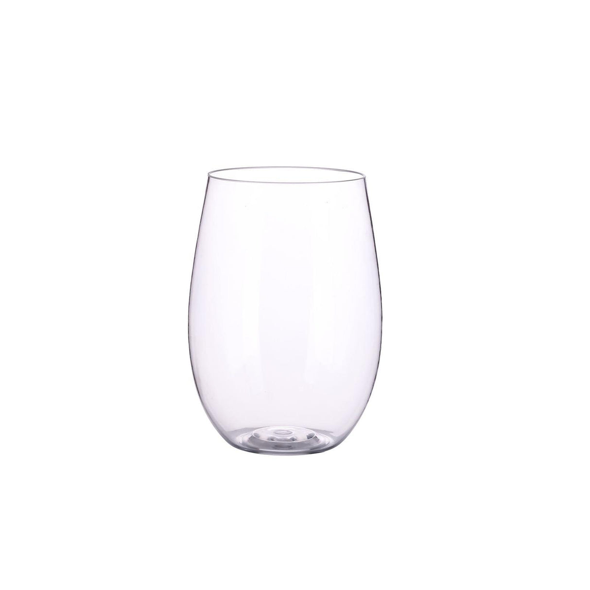 Oval Glass Clear 6pc Stemless Wine Glass Tumblers 500ml
