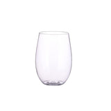 Oval Glass Clear 6pc Stemless Wine Glass Tumblers 500ml