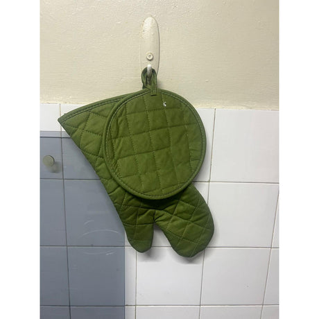Oven Glove & Pot Holder Set Comfortable 100% Cotton Protection