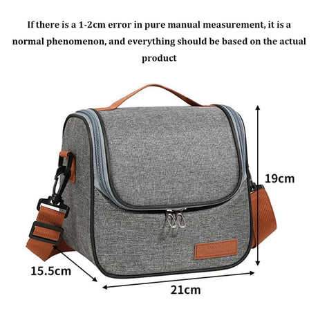 Oxford Thermal Insulated Lunch Bag Thickened Material, Portable Cooler Bag for Work, School, and Travel.