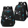 Oxford Waterproof Fabric Quality Children's School Bag | Large Capacity | Space Themed Design | 46x32x16 cm | Black, Blue