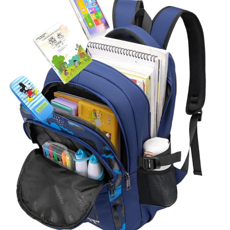 Oxford Waterproof Fabric Quality Children's School Bag | Large Capacity | Space Themed Design | 46x32x16 cm | Black, Blue