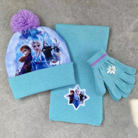 Kids Cartoon Princess Winter Set Baby & Kids Baby & Children's Hats