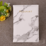 PU Leather Passport Cover with Marble Effect – 20 × 14 cm Passport cover Travel Wallets