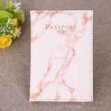 PU Leather Passport Cover with Marble Effect – 20 × 14 cm Passport cover Travel Wallets