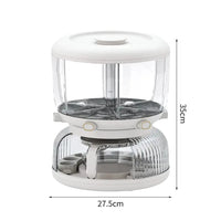 Partitioned Cereals Dispensers with Egg Holder 12kg Capacity Airtight Rotating Storage Cereal dispenser Food Storage Containers