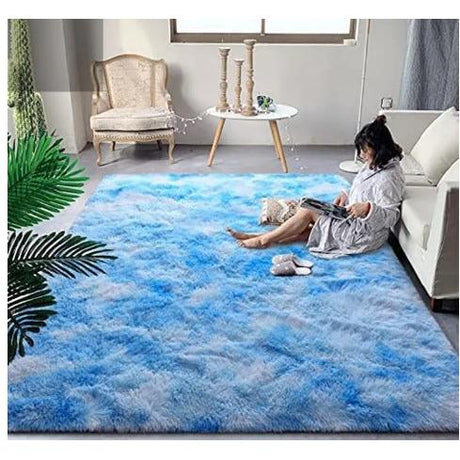 Patches Fluffy Carpet 5x8 Size, Soft and Stylish Rug for Home Décor