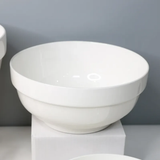 Plain White Ceramic Bowls Set of 6pcs 6inch for Daily Dining and Serving. Bowls