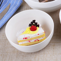 Plain White Ceramic Bowls Set of 6pcs 6inch for Daily Dining and Serving. Bowls