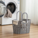 Plastic Handheld Folding Dirty Clothes Basket Portable Clothes Storage Basket For Laundry Room | 48 cm x 29 cm x 29.5 cm | Laundry Room Use
