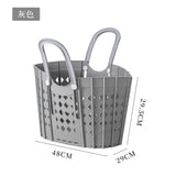 Plastic Handheld Folding Dirty Clothes Basket Portable Clothes Storage Basket For Laundry Room | 48 cm x 29 cm x 29.5 cm | Laundry Room Use