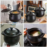 Porcelain Cooking Pot Compatible with Gas Induction and Charcoal Stoves