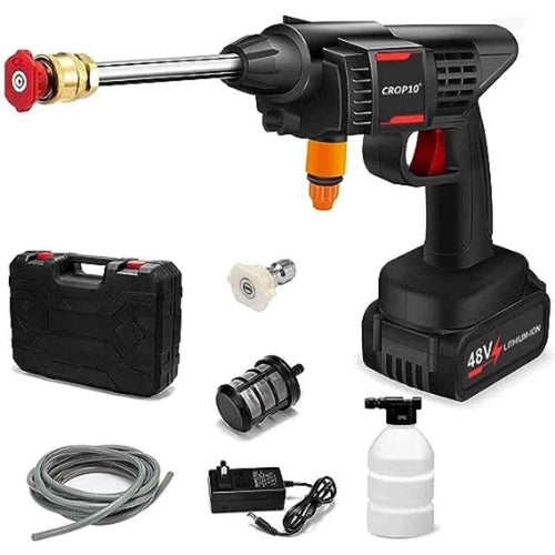 Portable High Power Cordless Car Wash Machine with 2 Nozzles and Double Rechargeable Batteries 48V 12000mAh Car accessories Vehicle Cleaning