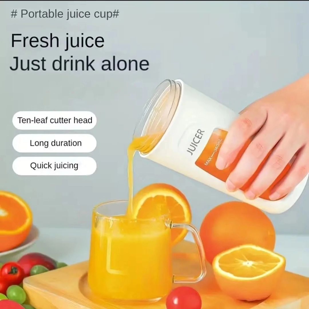 Portable Juicer Cup 350ml USB Rechargeable