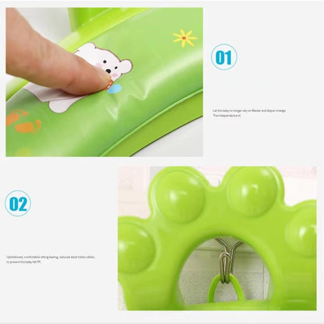 Portable Kids Toilet Seat with Side Handles and Soft Cushion for Safe and Comfortable Potty Training