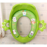 Portable Kids Toilet Seat with Side Handles and Soft Cushion for Safe and Comfortable Potty Training