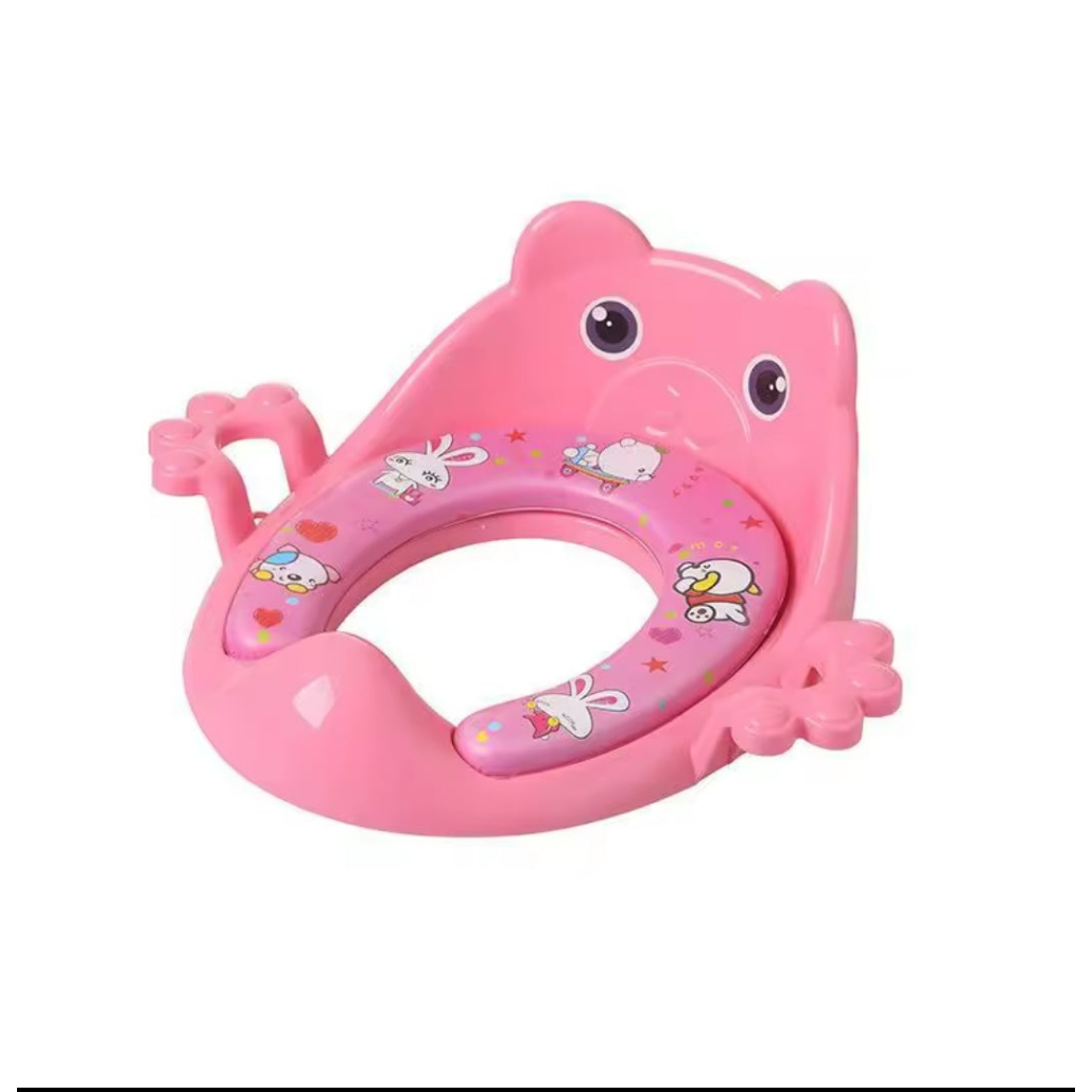 Portable Kids Toilet Seat with Side Handles and Soft Cushion for Safe and Comfortable Potty Training