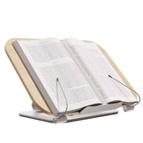 Portable Rotating Laptop and Bookstand – Bamboo and Metal Adjustable Design