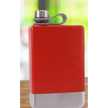 Portable Stainless Steel Whisky Hip Flask Red